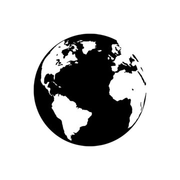 black and white earth