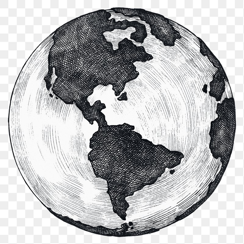 black and white earth