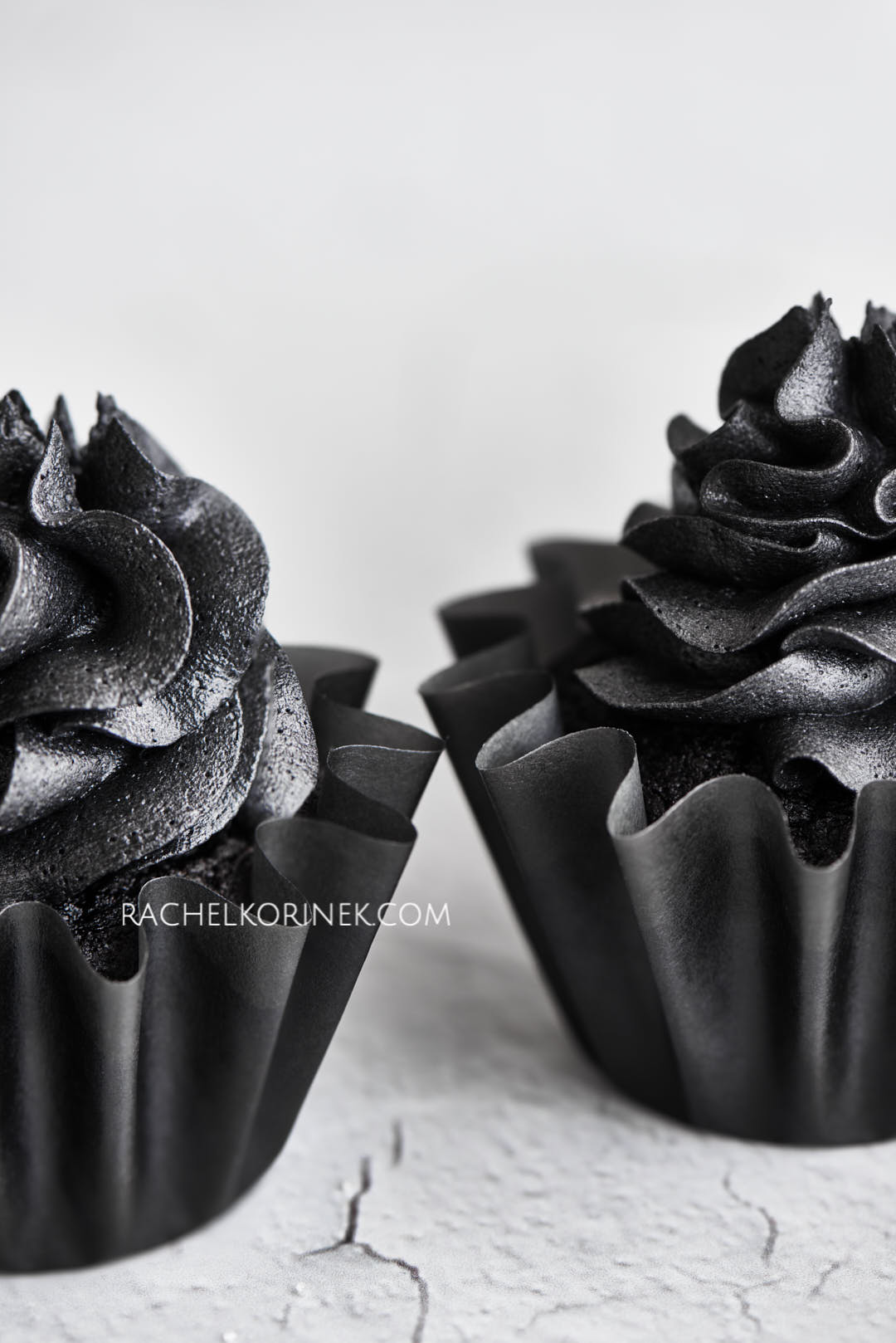 black and white food