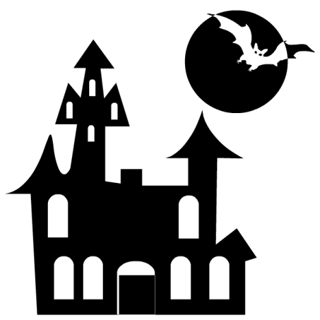 black and white halloween clipart 2024