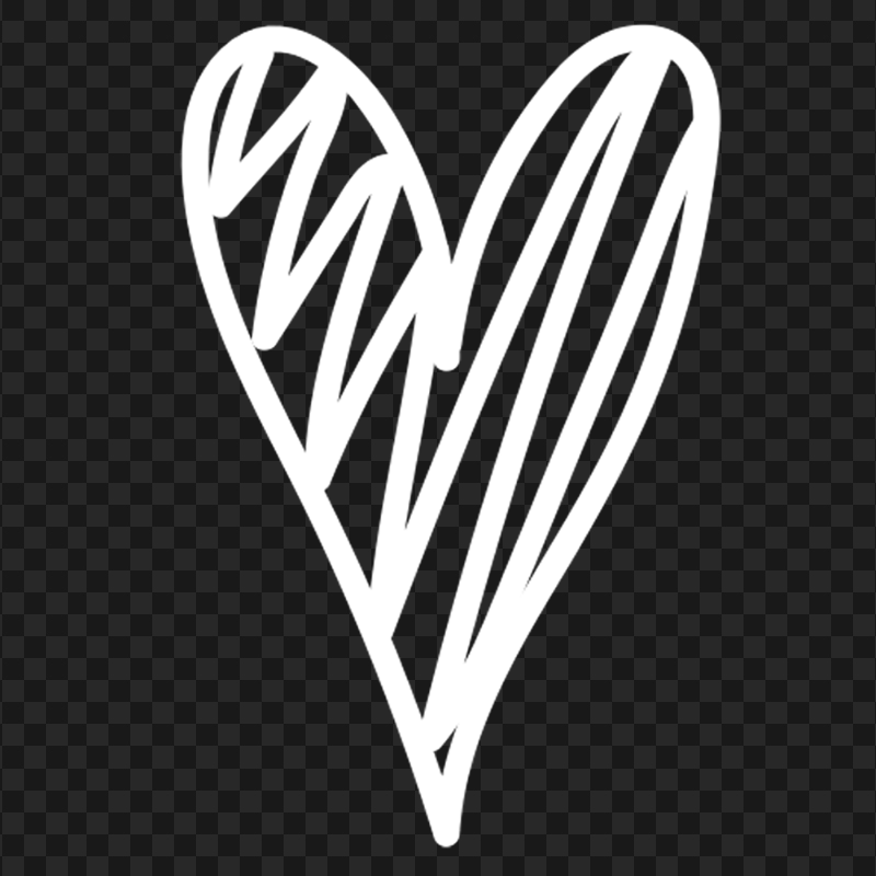 black and white heart clipart