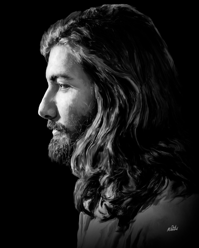 black and white images of jesus