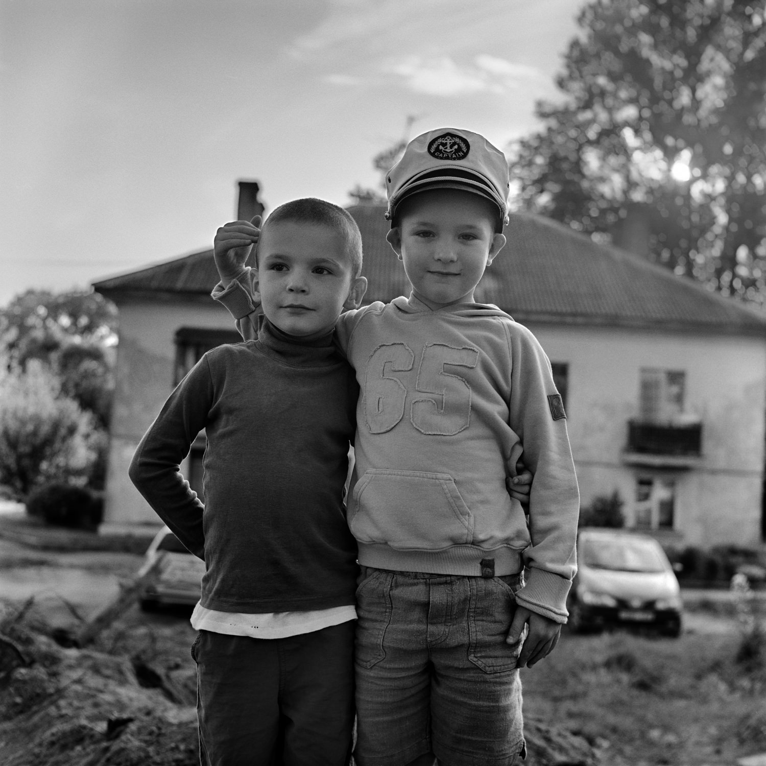 black and white pictures of children