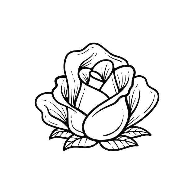 black and white pictures of flowers to draw