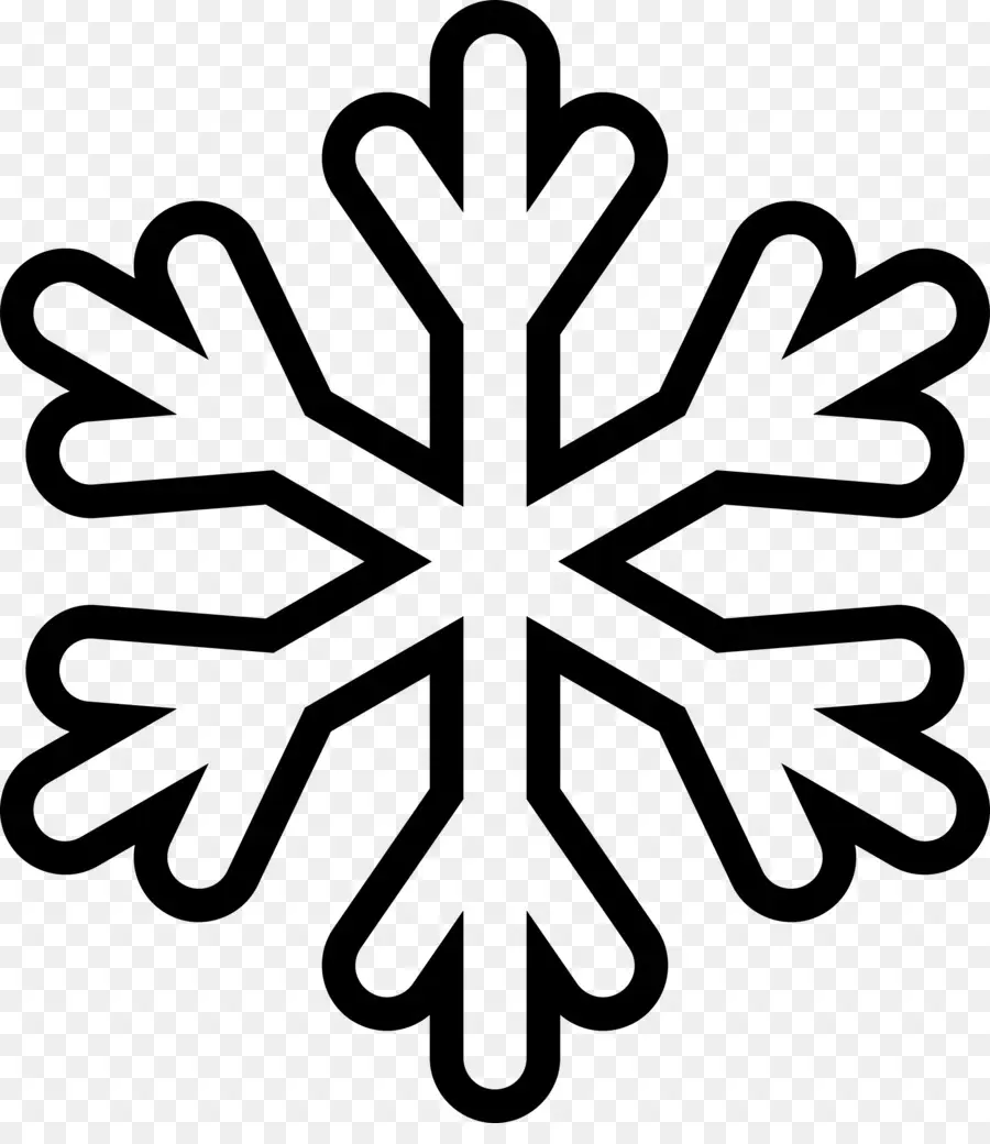black and white snowflake clipart