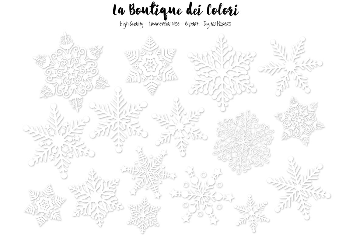 black and white snowflake clipart