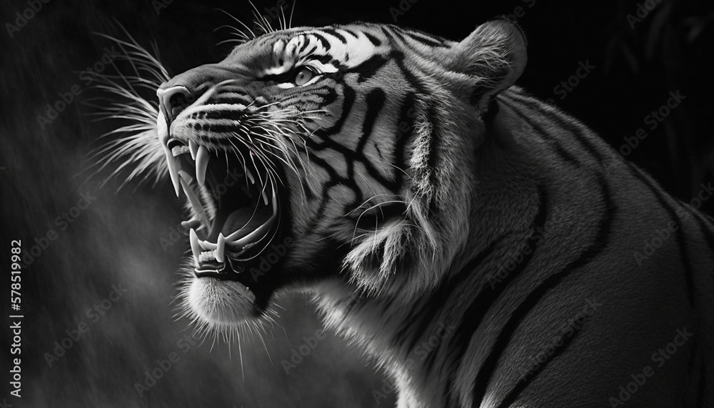 black and white tiger
