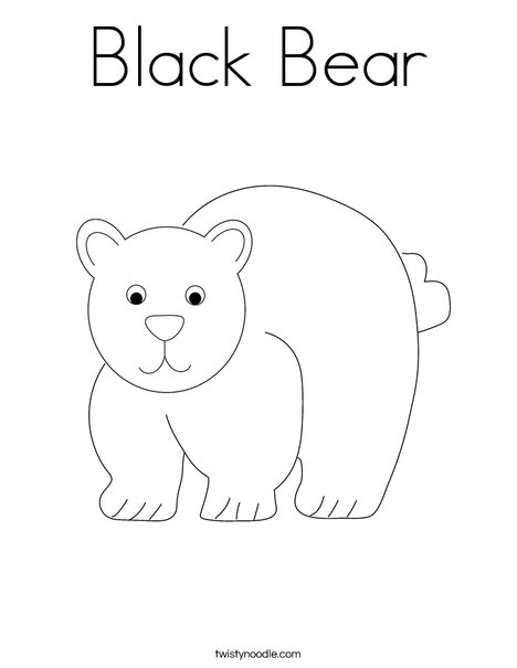 black bear coloring pages
