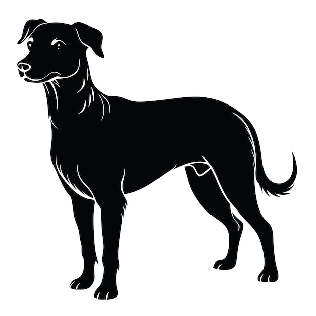 black dog clipart 2024