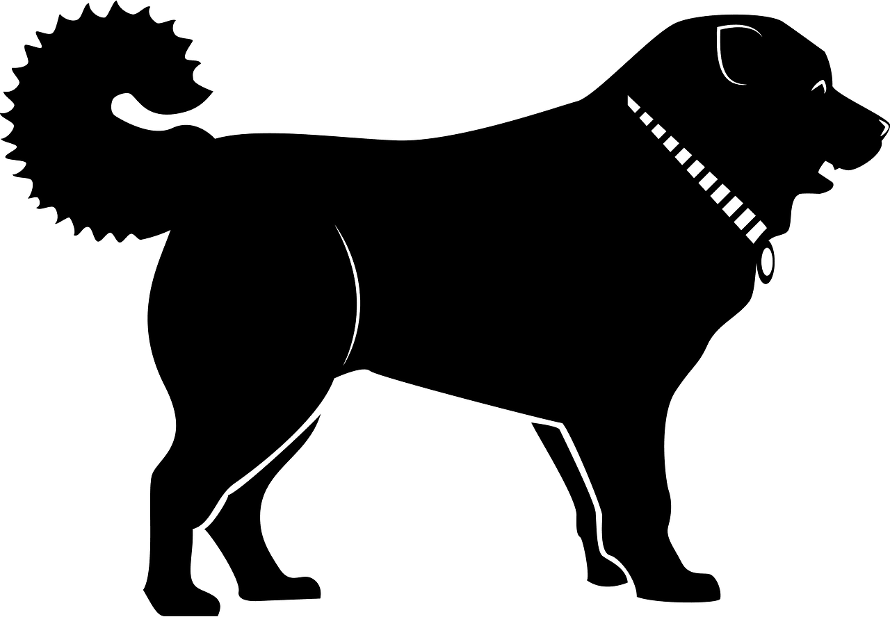 black dog clipart 2024