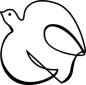 ShareFaith Media » Black and White Ascending Dove Clipart ...