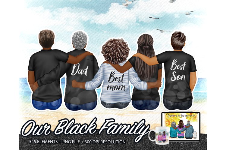 black family clipart