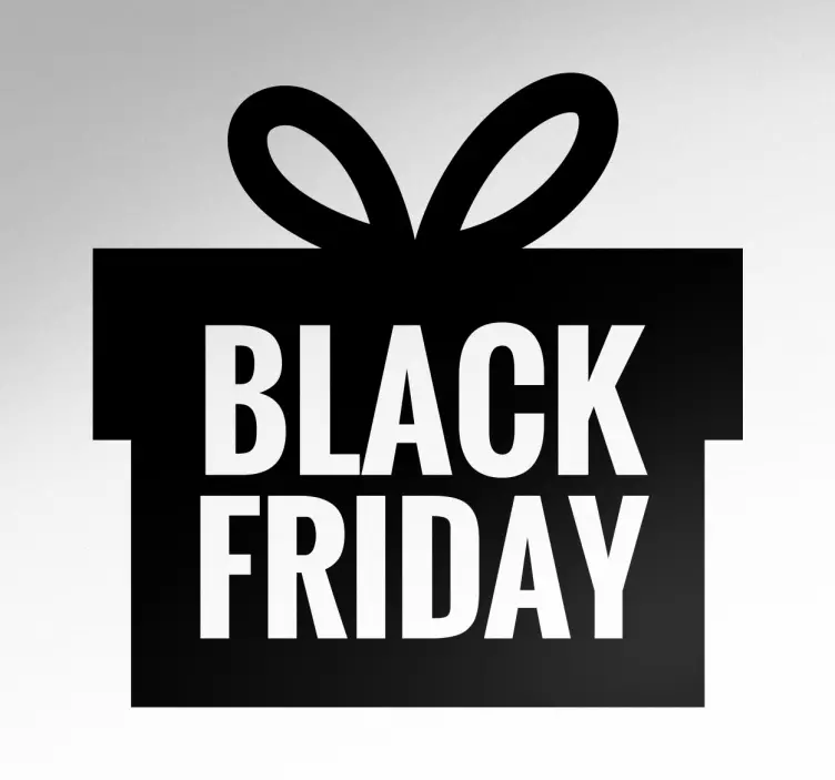 Schaufensteraufkleber Black Friday Geschenk