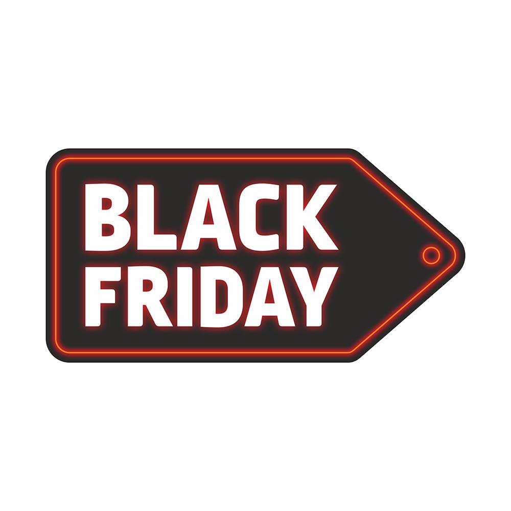 Aufkleber „Black Friday“
