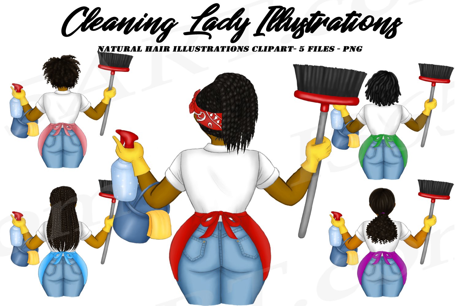 black housekeeper cliparts