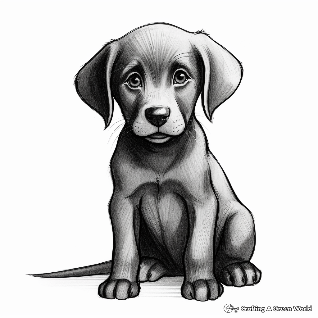 Black Lab Coloring Pages - Free &amp; Printable!