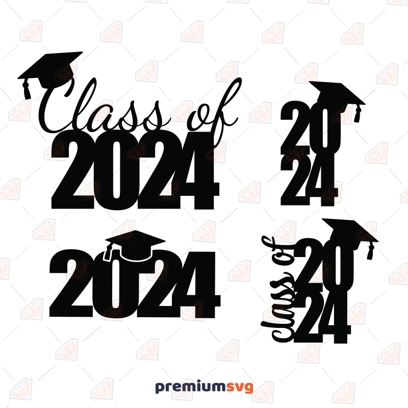 Class of 2024 SVG Bundle, Cut and Clipart Files | PremiumSVG