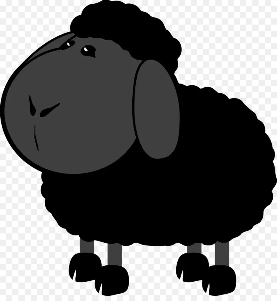 Black Sheep - Cute Black Sheep Cartoon - CleanPNG / KissPNG