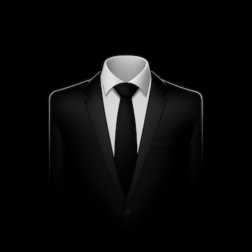 black suit shirt art clip
