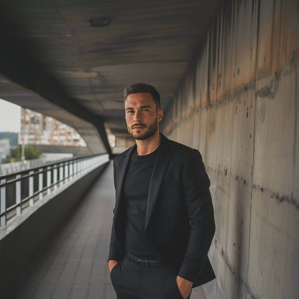 black suit shirt art