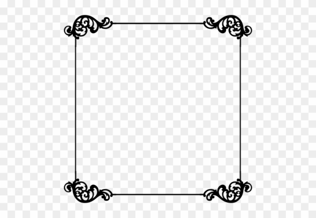 Free: Swirl Border Png - Black Swirl Border Square - nohat.cc