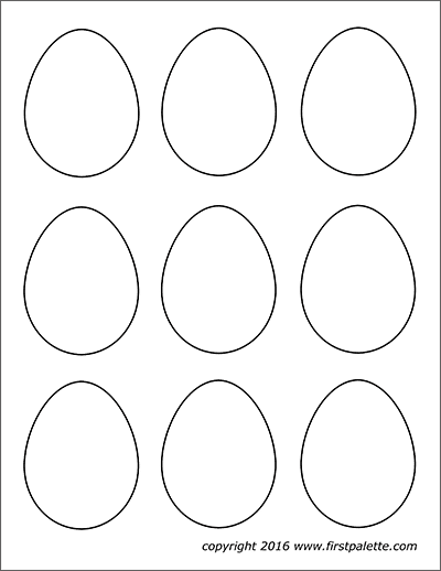 blank easter egg template