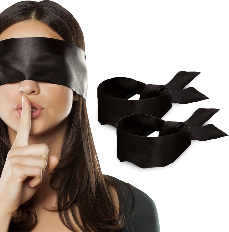 2 pcs Silk Satin Blindfold Eye Cover Silk Sleeping mask Valentine Gift  155cm / 62” (Black) : Amazon.co.uk: Health &amp; Personal Care