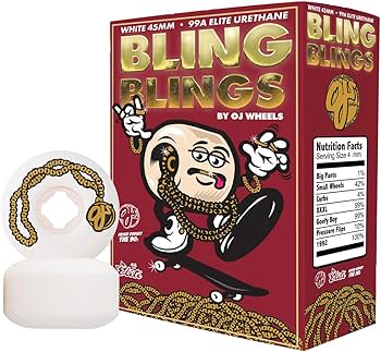OJ Lil Bling Blings Mini Chubbies Skateboard-Räder, 45 mm, Weiß ...