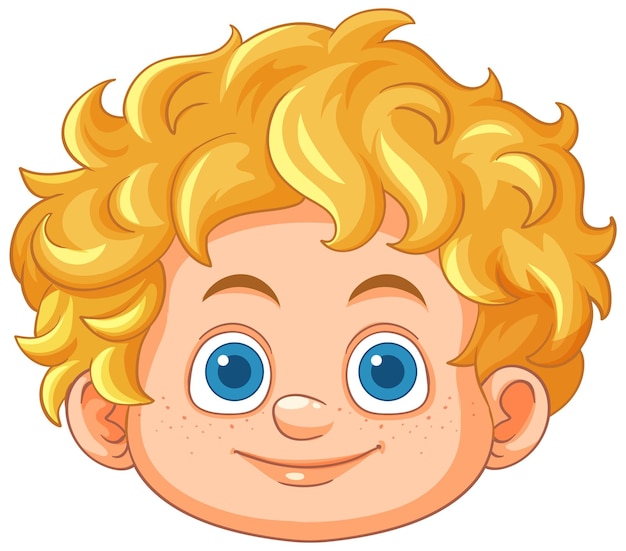 Free Vector | Smiling Blond Boy Illustration
