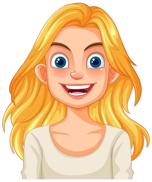 blonde girl clipart 2024