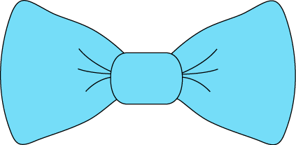 blue bow tie clipart