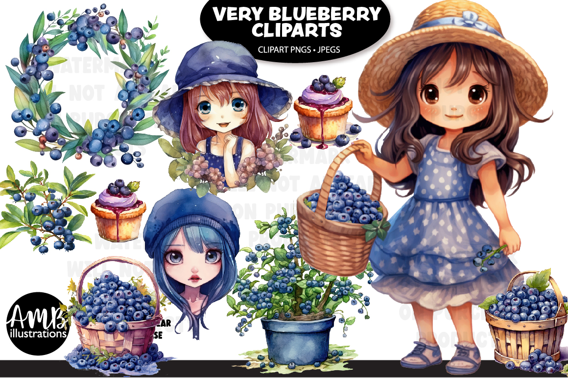 blueberries cliparts