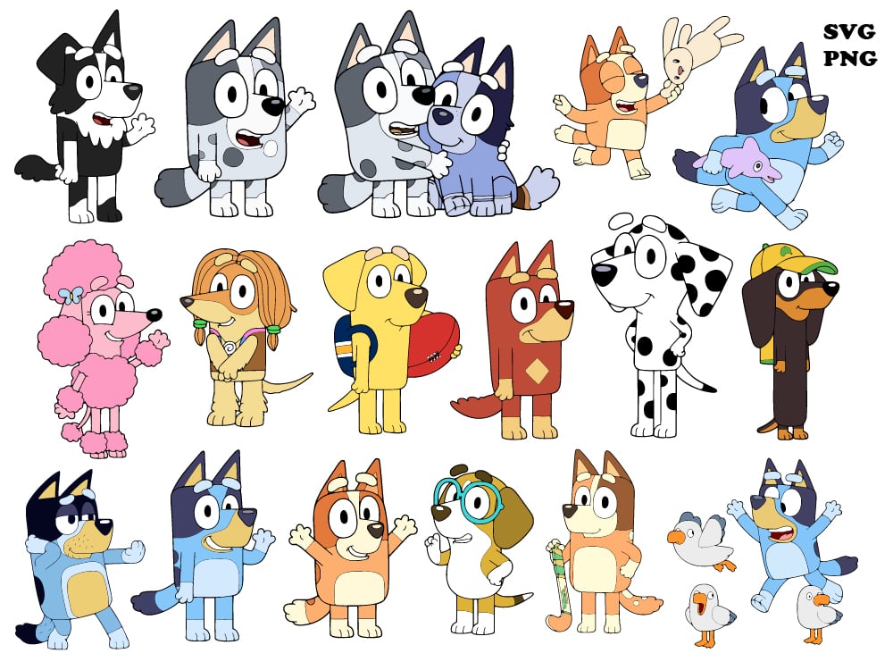 Free Bluey Character Clipart Download Free Bluey Character Clipart Png 