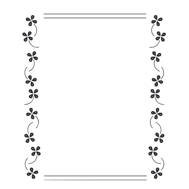 Premium Vector | Free Vector Page Boarder with Little Flower