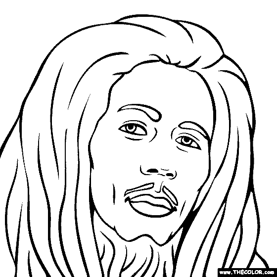 bob marley coloring pages