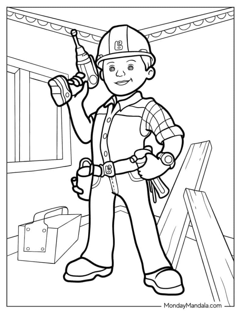 20 Bob The Builder Coloring Pages (Free PDF Printables)