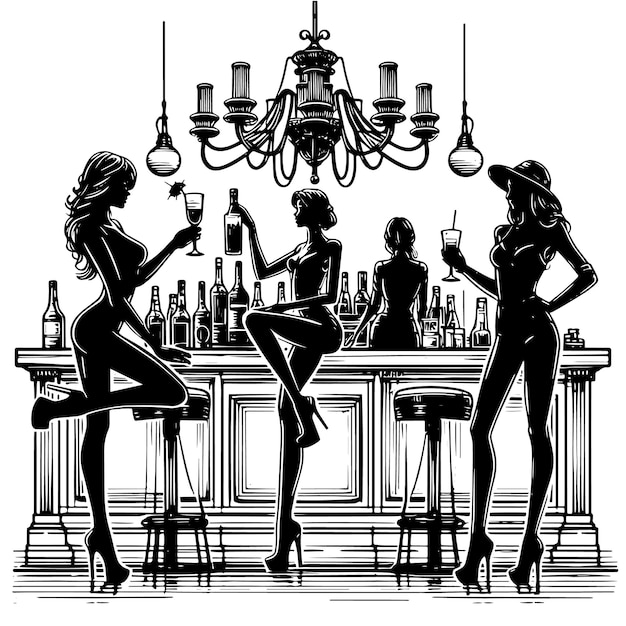 bombshell silhouette cliparts