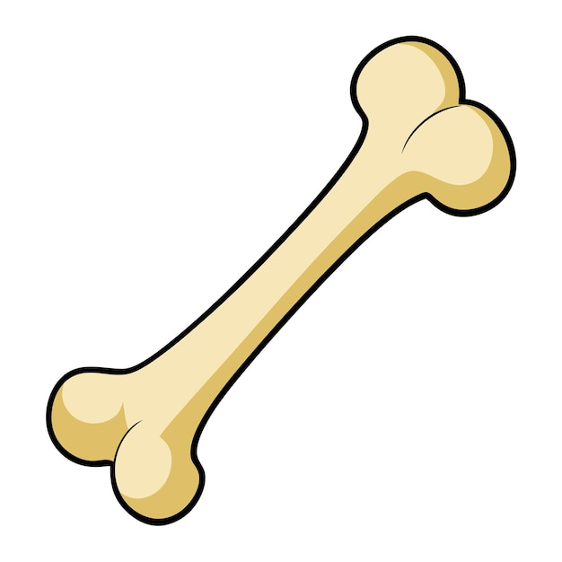 Bone clip art and vector design with a white background | Premium ...