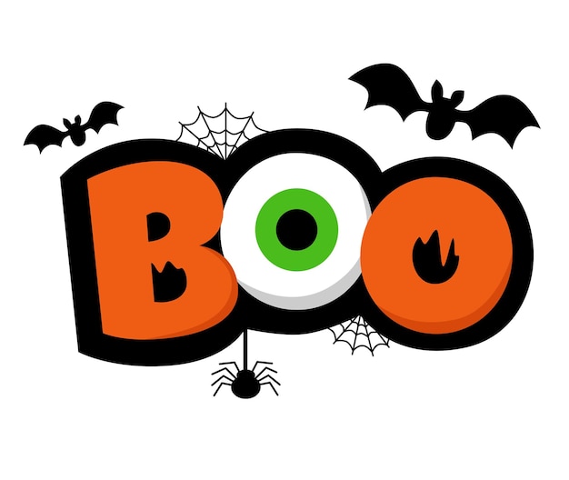 Premium Vector | Free vector boo Halloween flat design