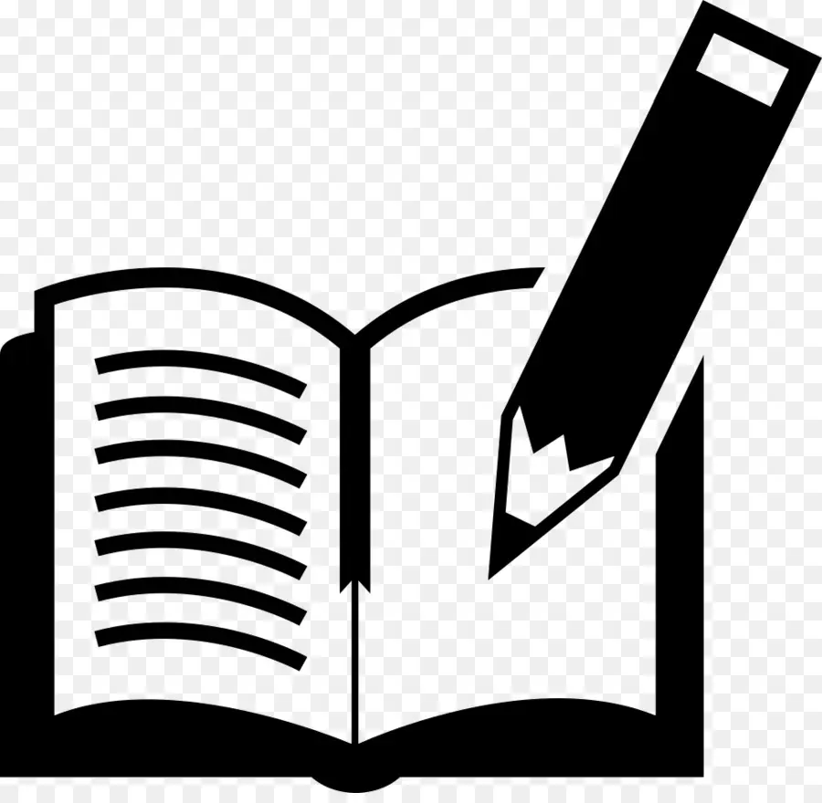 book and pencil clipart