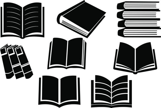 book silhouette cliparts