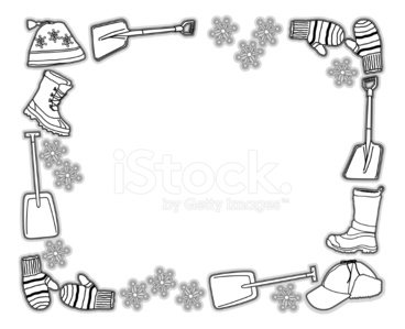 Winter Hats Boots Frame Stock Clipart | Royalty-Free | FreeImages