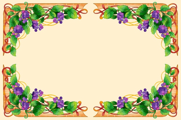 Grape Vine Border Images - Free Download on clipart library