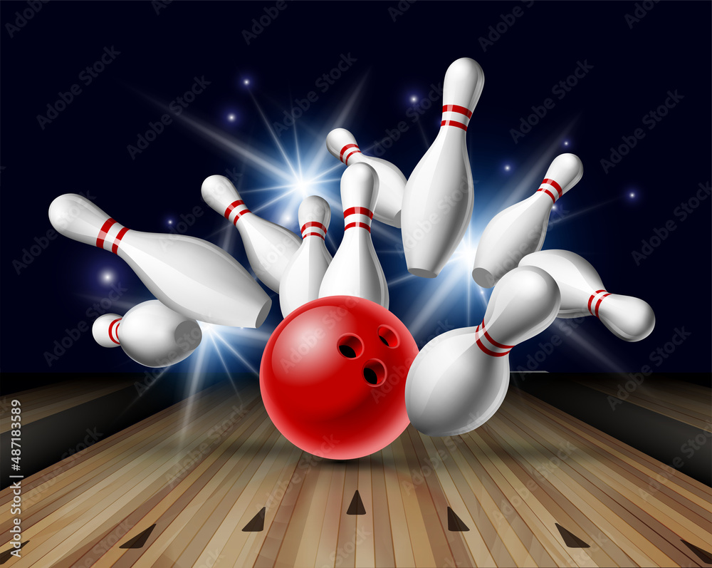 bowling ball and pins images