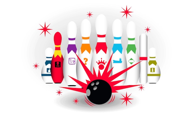Bowling DIGITAL DOWNLOAD Bowling Graphics, Bowling Ball, Strike ...