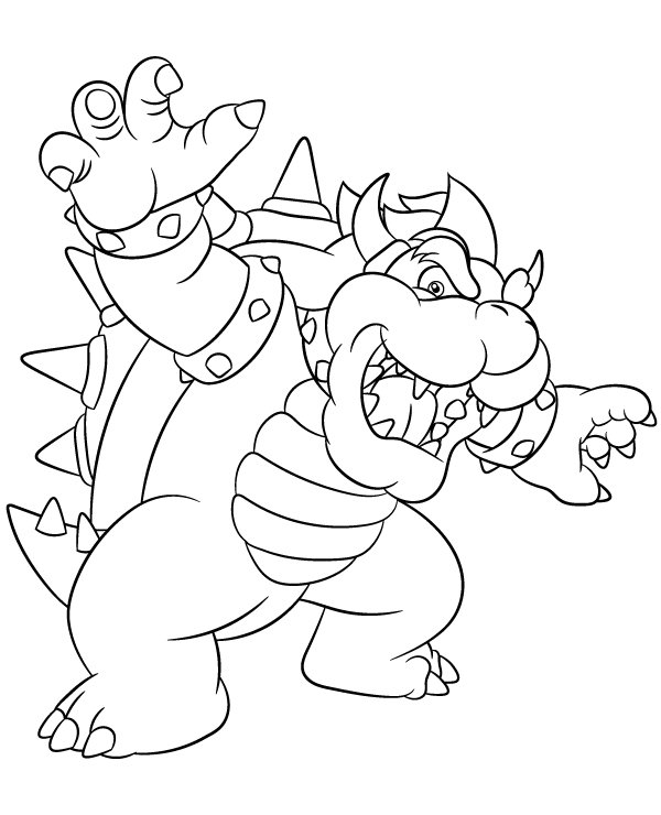 bowser printable coloring pages