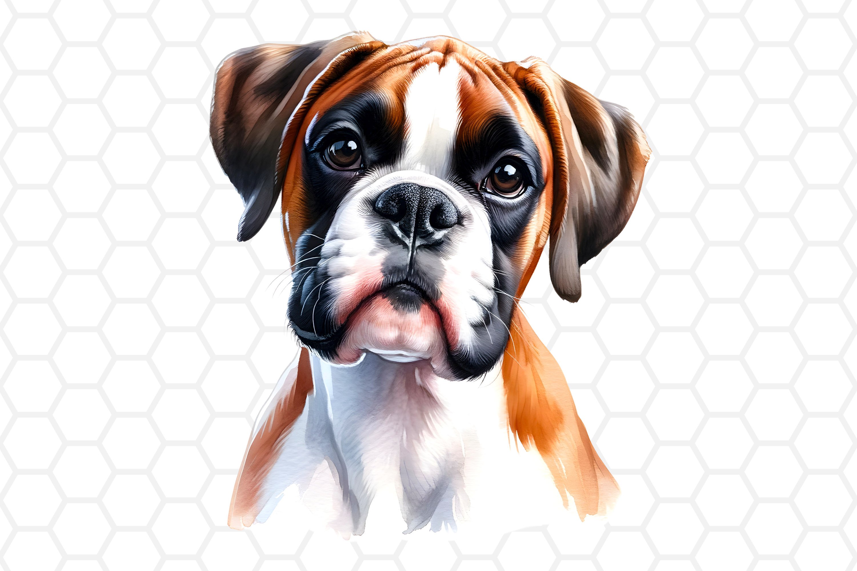 Watercolor Boxer Clipart, Dog Sublimation PNG (3199220)