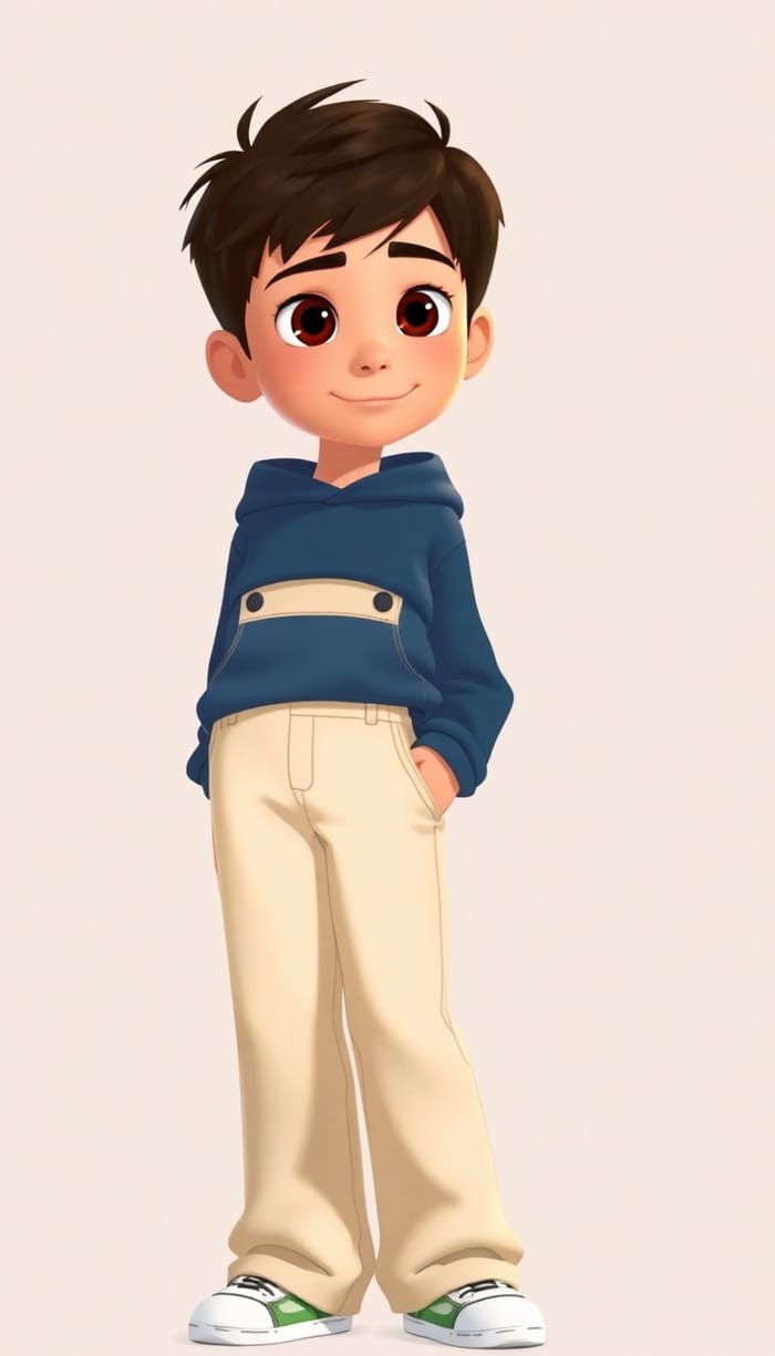 Pixar-Style Tall Boy Illustration | AI Art Generator | Easy-Peasy.AI