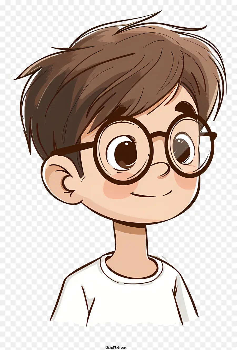 Kids Face Glasses - Cartoon Boy with Glasses - CleanPNG / KissPNG
