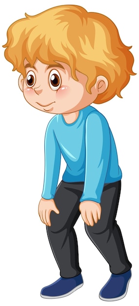 Free Vector | A boy standing and looking for on white background